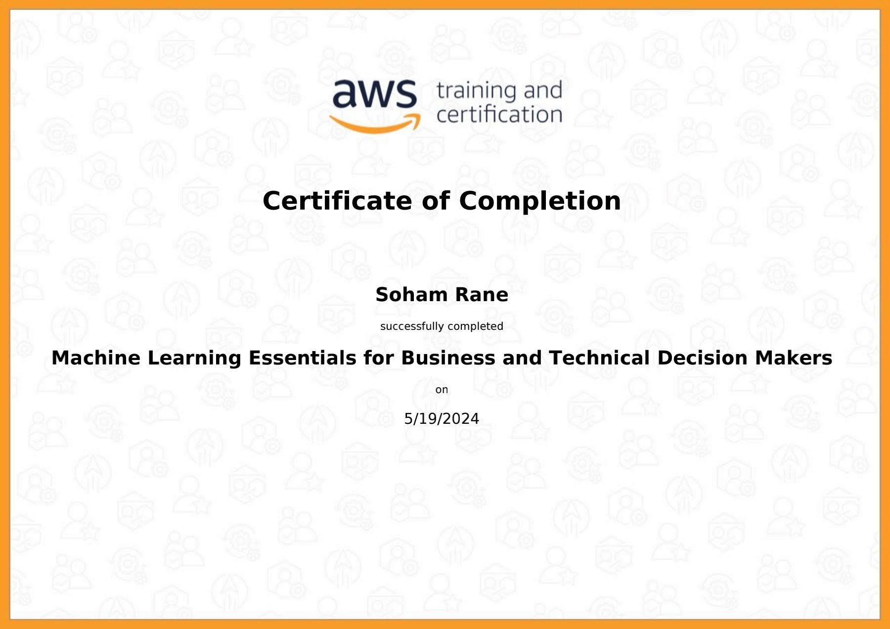 Machine learning essentials certificate