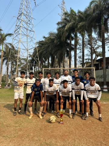 Soham with the Datta Meghe College football team